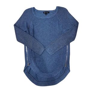 INC - Blue Crew Neck Knit Sweater